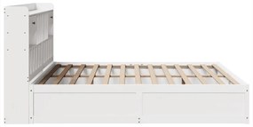 vidaXL Σκελετός Κρεβ. Χωρίς Στρώμα Λευκό 180x200 εκ Μασίφ Πεύκο