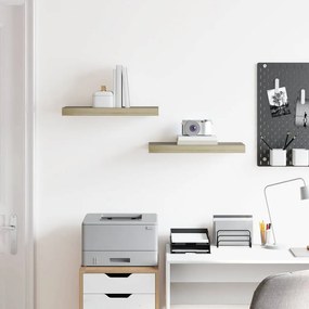 vidaXL Ράφια Τοίχου 2 τεμ. Χρώμα Δρυός 50x23,5x3,8 εκ. MDF