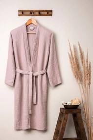 Unisex Bathrobe Kimono - Powder Powder