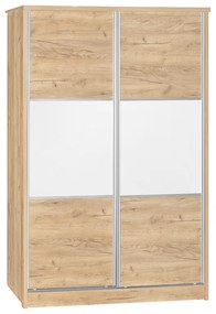Ντουλάπα ρούχων Griffin pakoworld δίφυλλη με συρόμενες πόρτες χρώμα φυσικό 121x56.5x180.5εκ Model: 249-000023