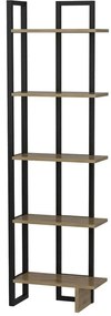 Βιβλιοθήκη Alice 875ZNA3619 45x22x180cm Black-Oak