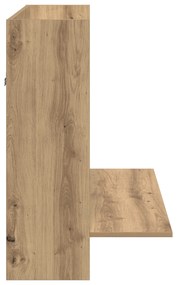vidaXL Γραφείο Τοίχου Μαύρης Δρυός 105x48x75 cm Επεξεργασμένο Ξύλο