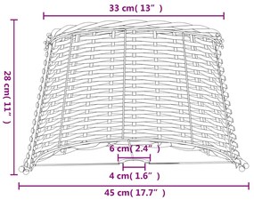 ΚΑΠΕΛΟ ΦΩΤΙΣΤΙΚΟΥ ΚΑΦΕ Ø45X28 ΕΚ. ΑΠΟ WICKER 364394