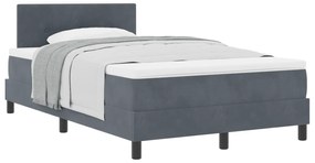 vidaXL Κρεβάτι με Στρώμα Γκρι 120x200 εκ. Βελούδο