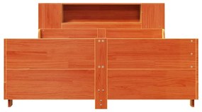 Σκελετός Κρεβ. Χωρίς Στρώμα Καφέ Κεριού 120x200 εκ Μασίφ Πεύκο - Καφέ