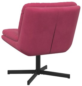 vidaXL Γυριστή Χαλαρωτική Καρέκλα Μπορντό 63 x 75 x 76 εκ Βελούδο