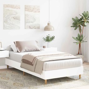 vidaXL Σκελετός Κρεβατιού Λευκό 80 x 200 cm Επεξεργασμένο Ξύλο