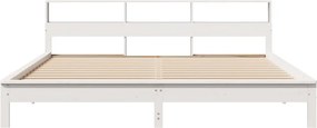 vidaXL Σκελετός Κρεβ. Χωρίς Στρώμα Λευκό 180x200 εκ Μασίφ Πεύκο