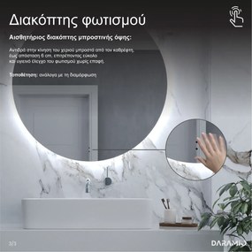 Άτυπος καθρέφτης με Φως LED G6