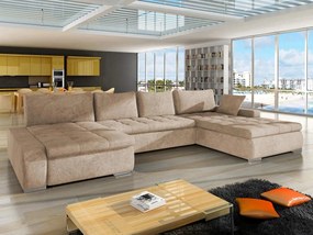 Γωνιακός καναπές Caro-Μπεζ