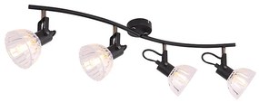 Φωτιστικό Οροφής Globo Lighting Vernole 54304-4 Μαύρο