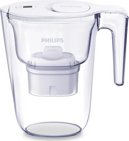 Κανάτα με φίλτρο νερού Philips AWP2933WHT/58, 2,6 λίτρα, Ψηφιακό χρονόμετρο, Micro X-Clean, Λευκό