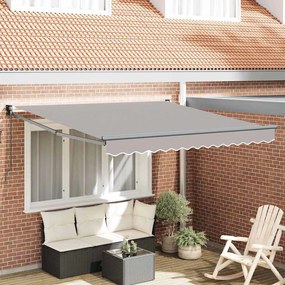 vidaXL Σκηνίτσα Αναδιπλούμενη Ανοιχτό γκρι 350 x 250 εκ ύφασμα