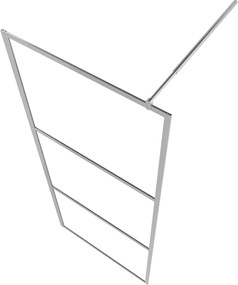 vidaXL Οθόνες ντους Ασημί 90 x 195 cm Γυαλί και Αλουμίνιο