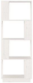 vidaXL Βιβλιοθήκη/Διαχωριστικό Χώρου Λευκό 51x25x132 εκ. Μασίφ Πεύκο