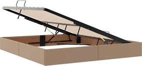 vidaXL Κρεβάτι Αποθήκης Καπουτσίνο 180 x 200 cm Τεχνητό Δέρμα