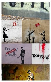 Φωτοταπετσαρία - Banksy - a collage 50x1000