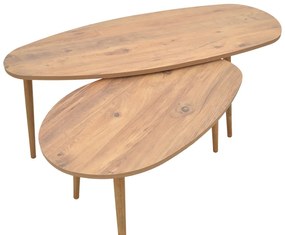 Τραπέζι σαλονιού Monty  καρυδί μελαμίνης 116x46x46εκ