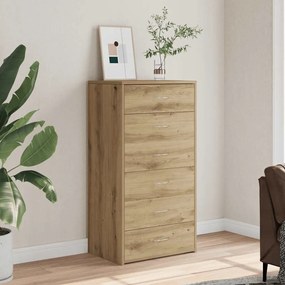 Συρταριέρα με 6 Συρτάρια Τεχνίτης Δρυς 50x34x96 εκ. Μοριοσανίδα