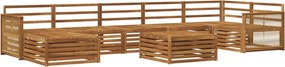 vidaXL Σειρά Καναπέ Εξωτερικού 8 pcs Φυσικό