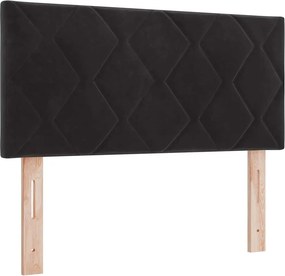 vidaXL LED κεφαλάρι Μαύρο 90 cm Βελούδο