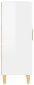 Ντουλάπι Γυαλιστερό Λευκό 69,5 x 34 x 90 εκ. Επεξεργασμένο Ξύλο - Λευκό