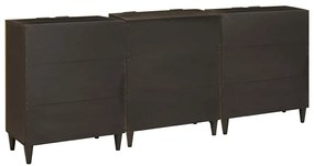 vidaXL Πλαϊνό γραφείο 3 pcs Μαύρο και Χρυσό 60 x 33 x 75 cm