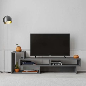 Έπιπλο τηλεόρασης Tetra Megapap χρώμα γκρι ρετρό 136,7x40x42εκ.-GP037-0172,3