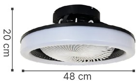 Eidin 36W 3CCT LED Fan Light in Black Color (101000820) - 101000820