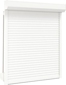 vidaXL Ρολό εισόδου Λευκός 110 x 130 cm Αλουμίνιο και Πολυουρεθάνη