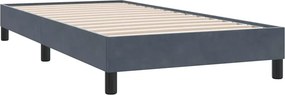 vidaXL Box Spring Κρεβάτι χωρίς στρώμα Σκούρο γκρι 80x210 cm Βελούδινο