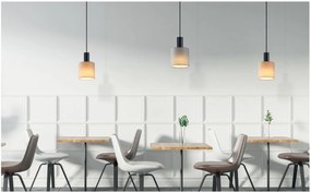 Φωτιστικό Οροφής  SE21-BL-4-SH2 ADEPT TUBE Black Pendant Grey Fabric Shade+ - 51W - 100W - 77-8512