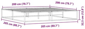 ΠΛΑΙΣΙΟ ΚΡΕΒΑΤΙΟΥ ΧΩΡΙΣ ΣΤΡΩΜΑ ΛΕΥΚΟ 200X200 CM ΜΕΤΑΛΛΙΚΟ 4017428