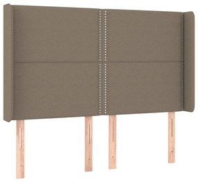 vidaXL Κεφαλάρι με Πτερύγια Taupe 147x16x118/128 εκ. Υφασμάτινο