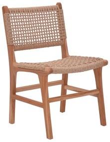 Sponze chair teak wood skeleton and rope in natural color 50x58x85cm 50x58x85 εκ.