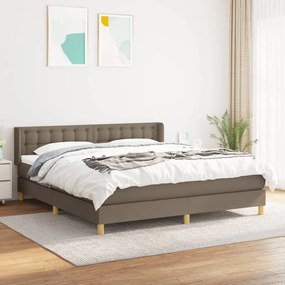 ΚΡΕΒΑΤΙ BOXSPRING ΜΕ ΣΤΡΩΜΑ TAUPE 160X200 ΕΚ. ΥΦΑΣΜΑΤΙΝΟ 3130605