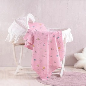 Σεντόνι Βρεφικό Venus Pink Ρυθμός Crib 80x110cm 100% Cotton