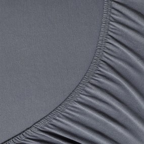 Σεντόνι Μακό Μονό Με Λάστιχο (100x200+40) La Luna Charcoal Grey
