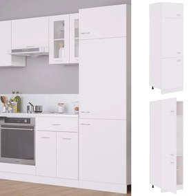 vidaXL Ντουλάπι Ψυγείου Λευκό 60x57x207 εκ. από Μοριοσανίδα