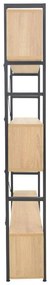 Βιβλιοθήκη Fifer oak - μαύρο 120x28x185 εκ. 120x28x185 εκ.