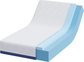 vidaXL Στρώμα Λευκό και Μπλε 80 x 160 cm Ζακάρ ύφασμα