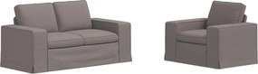 vidaXL Σετ Καναπέ 2 pcs Taupe 162 x 80 x 82 εκ ύφασμα