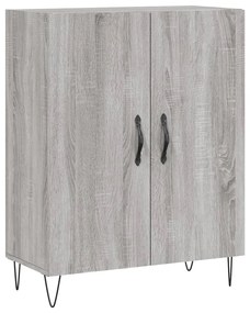 vidaXL Ντουλάπι Γκρι Sonoma 69,5 x 34 x 180 εκ. Επεξεργασμένο Ξύλο