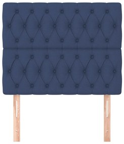 vidaXL Κεφαλάρια Κρεβατιού 2 τεμ. Μπλε 90x7x78/88 εκ. Υφασμάτινο