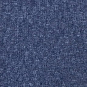 Κρεβάτι Boxspring με Στρώμα Μπλε 120x190 εκ. Υφασμάτινο - Μπλε