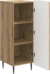 vidaXL Πλαϊνό γραφείο Artisan Δρυς 34,5 x 33 x 92 εκ.