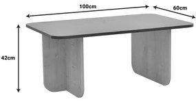 Τραπέζι Beca pakoworld σε oak-μαύρο απόχρωση 100x60x42εκ
