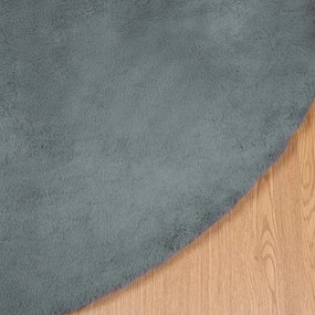 vidaXL Χαλιά Ψεύτικου Κουνελιού Olite Ανθρακί Ø 80 εκ. Πολυεστέρας