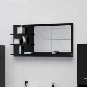 Καθρέφτης Μπάνιου Μαύρος 90 x 10,5 x 45 εκ. Μοριοσανίδα