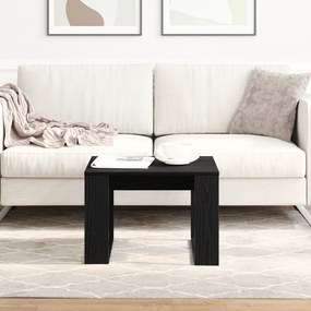 vidaXL Μαύρο Τραπεζάκι Δρυός - 50x50x35 εκ., Φτιαγμένο από Τεχνικό Ξύλο